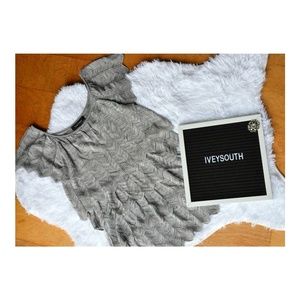 White House Black Market Silver Sweater